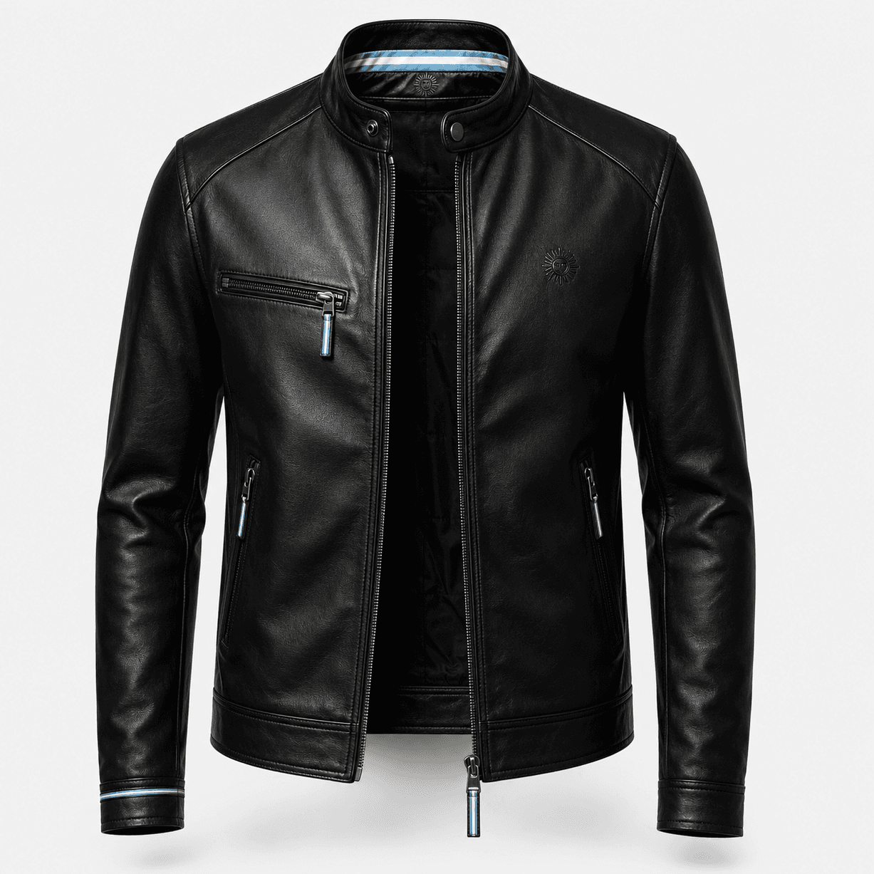 Campera de cuero negra, producto de ejemplo