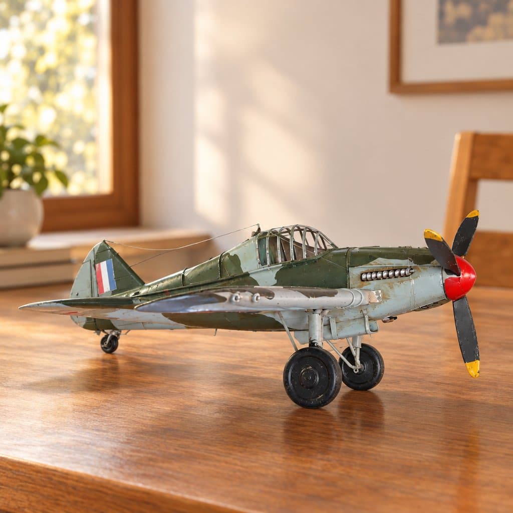Miniatura de avión de chapa coleccionable