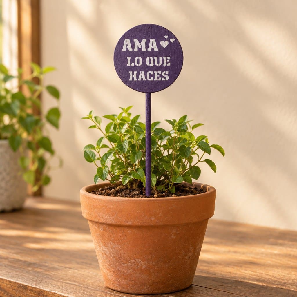 Tutor decorativo mediano «Ama lo que hacés»