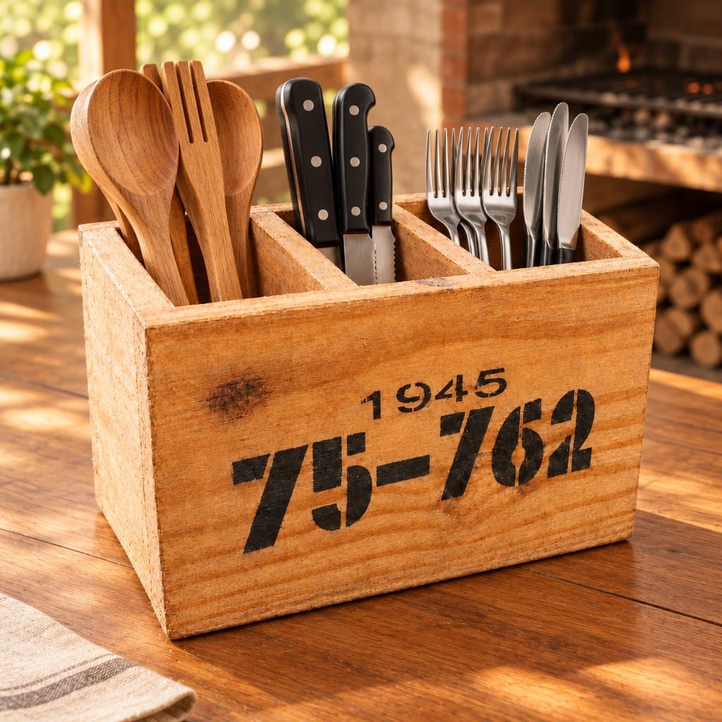 Organizador de madera con 3 divisiones 25 x 18 x 15 cm