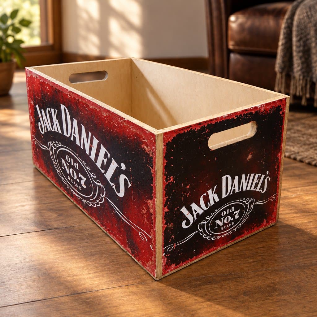 Cajón grande de madera Jack Daniel’s 40x25x20cm