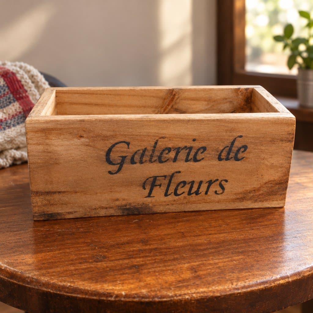 Cajón organizador de madera sin divisiones Galería De Fleurs 27 x 10 x 10 cm