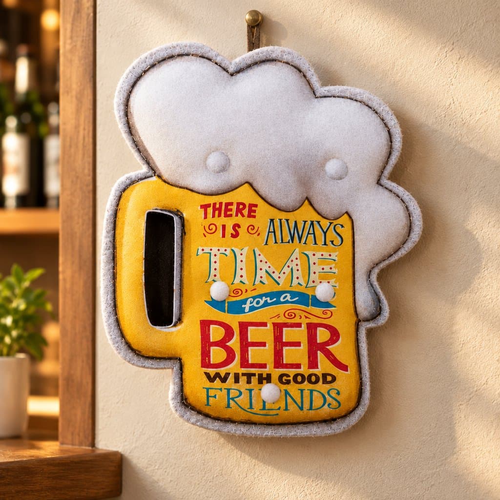 Cartel luminoso de chapa a pilas «There Is Always Time For A Beer»