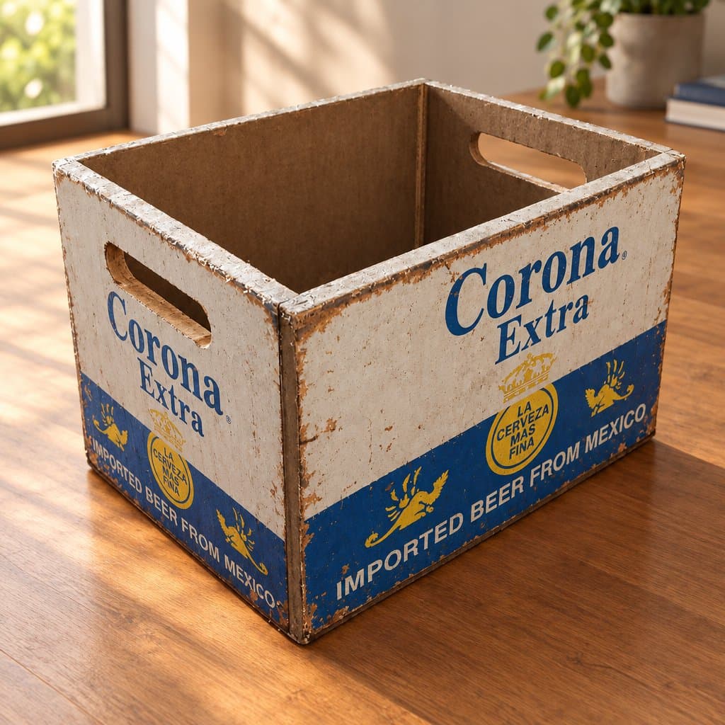 Cajón de madera Corona Extra chico 28x20x17