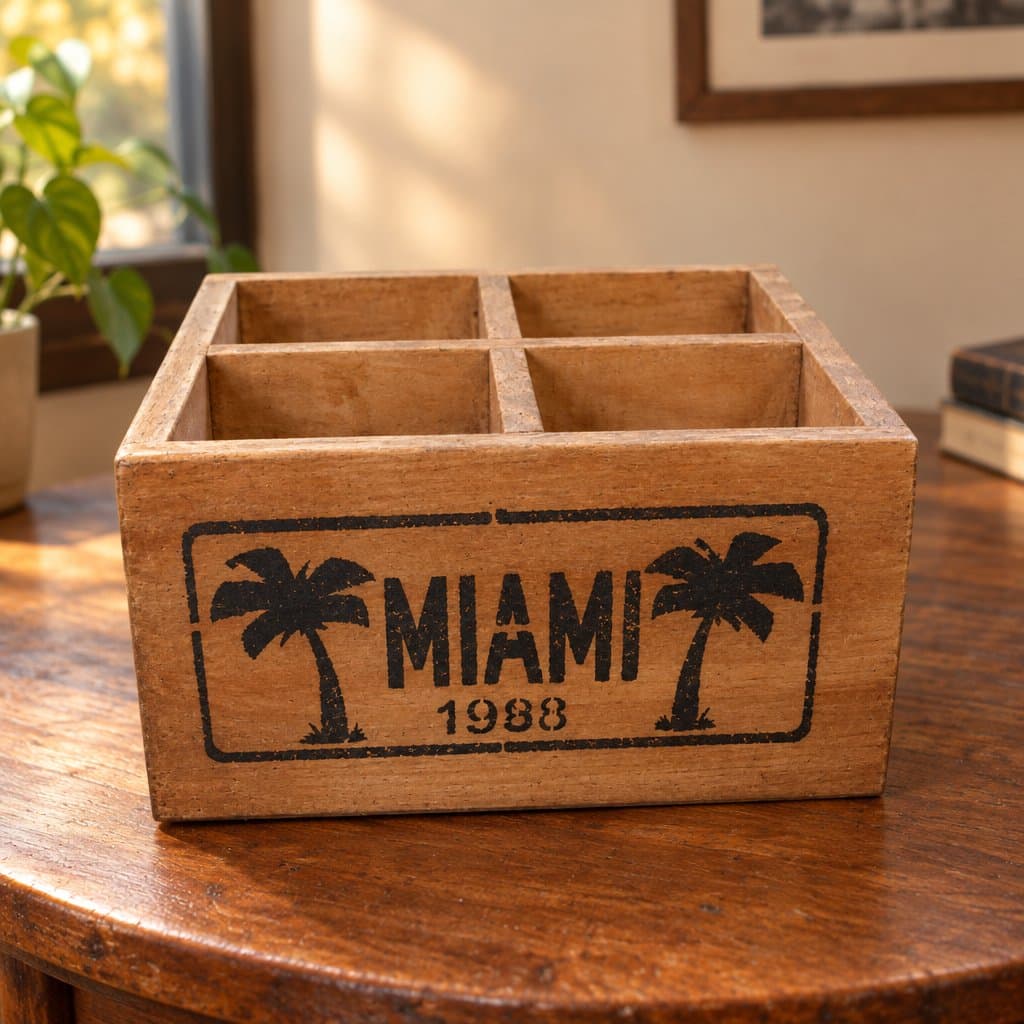 Cajón Multifunción de Madera Miami 18 x 10 x 10 cm