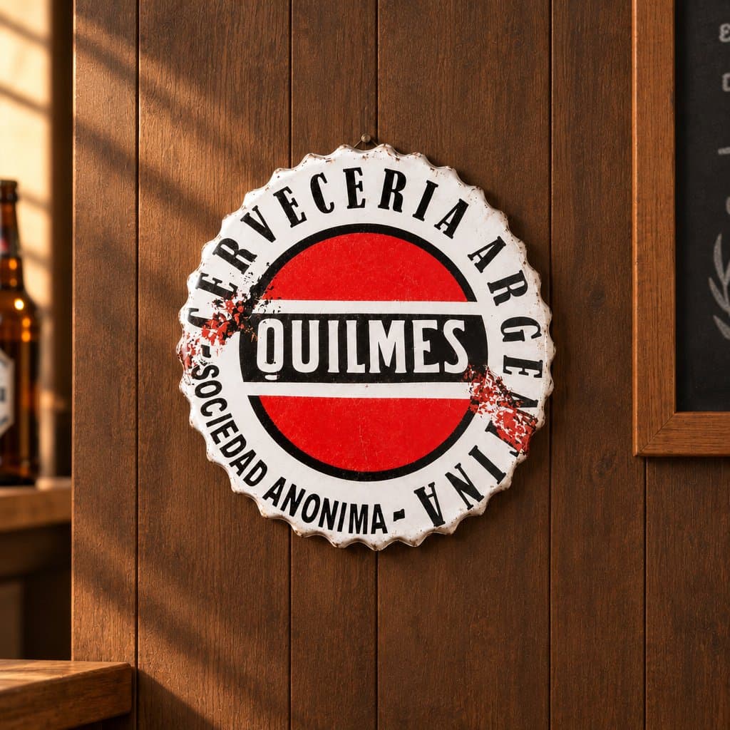 Chapa Decorativa Estilo Tapa de Quilmes 30cm
