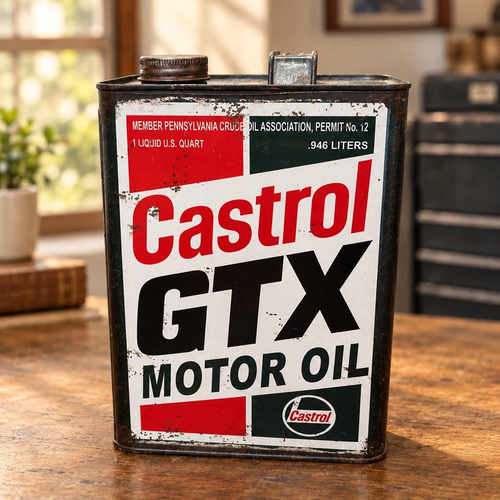 Lata decorativa retro de aceite Castrol GTX