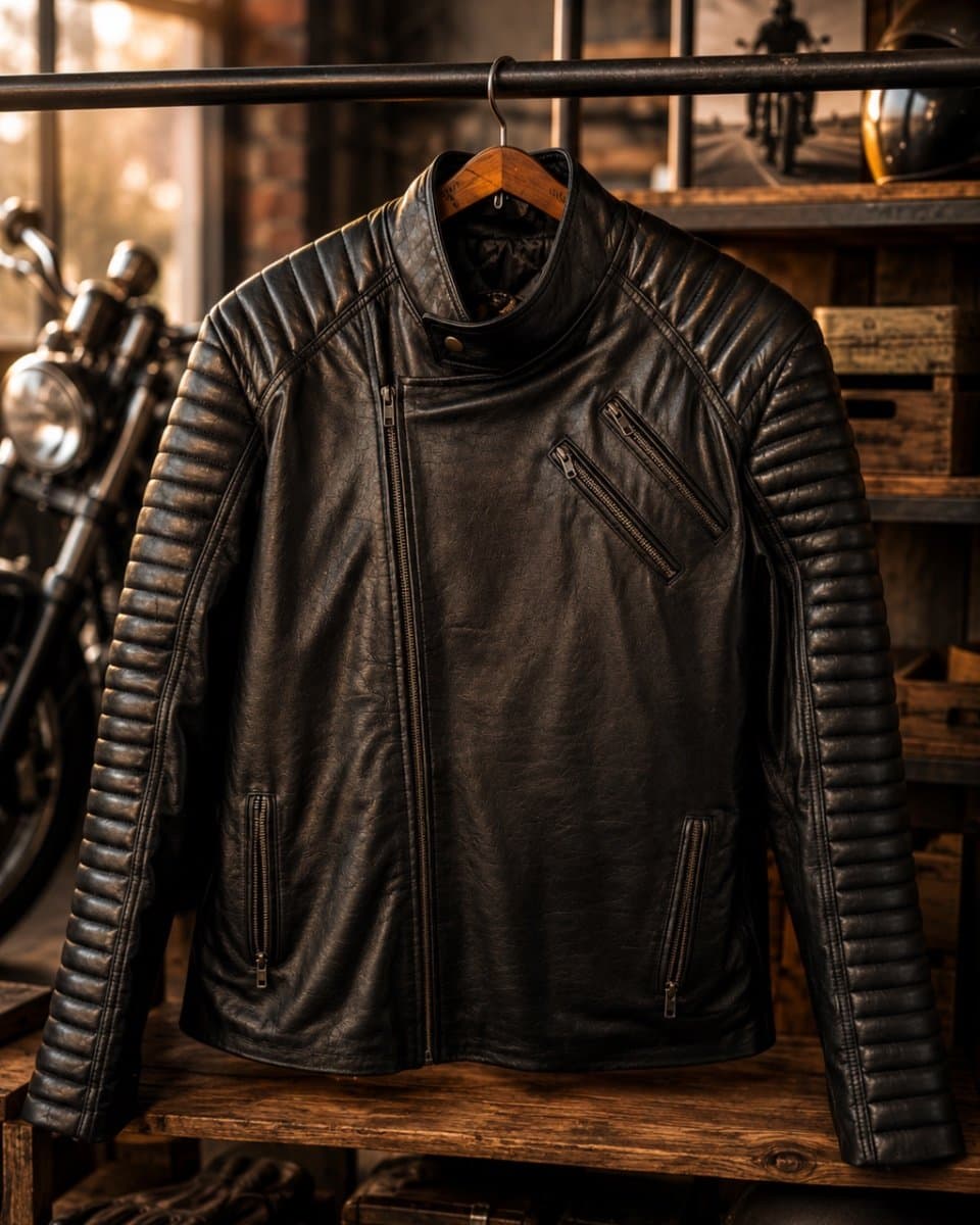 Campera Cuero Black Racer D⚡️A