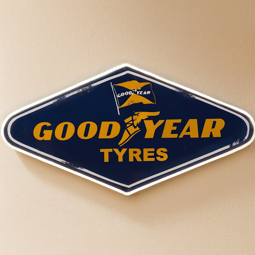Cartel Neón Good Year Tyres 80 cm - Decoración Vintage Industrial