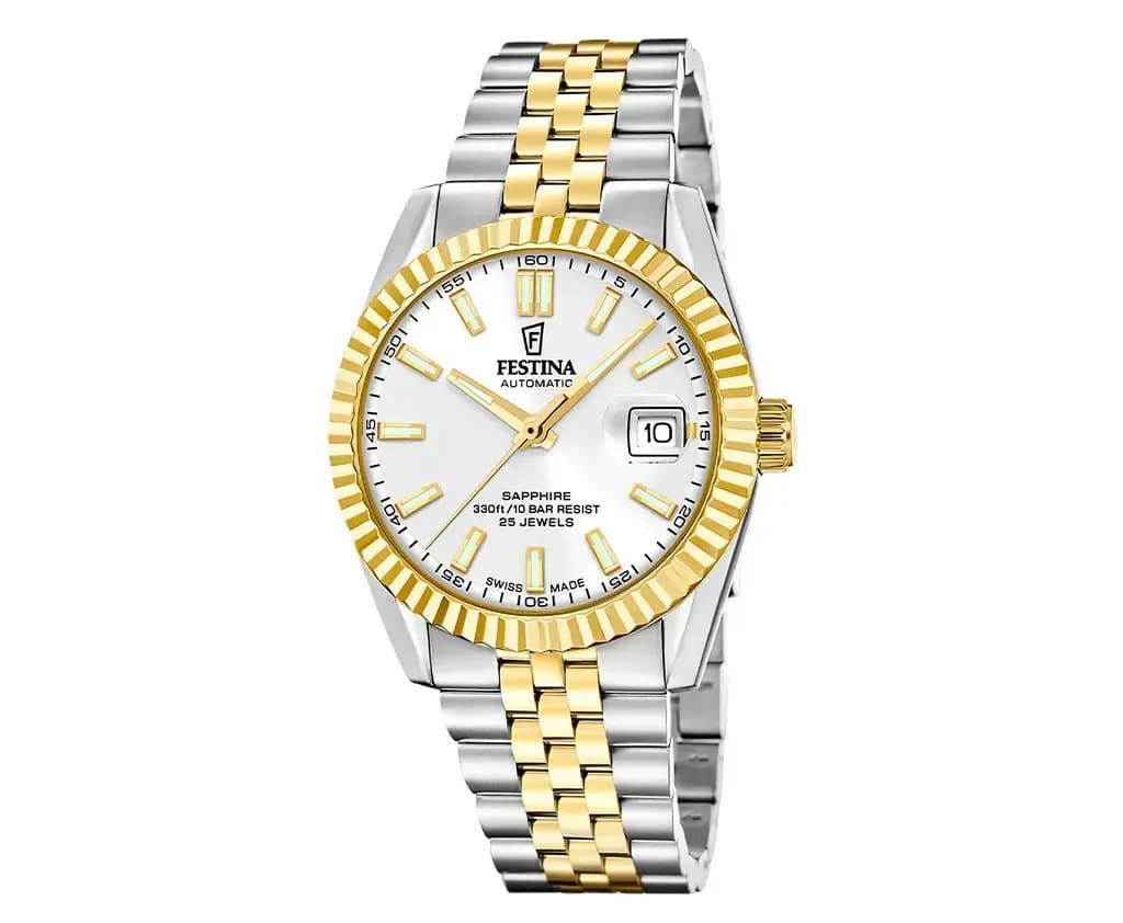 Reloj Festina Analogico de Hombre I Modelo Swiss Made Automatico F20091.1