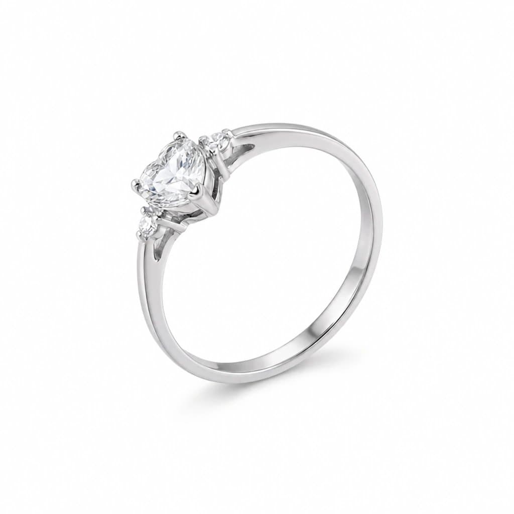 Anillo Solitario Minerva Oro Blanco 18K Crystal